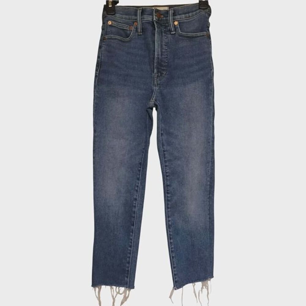 Madewell The Perfect Vintage Jeans Cropped Raw Hem Womens Size 25 Petite